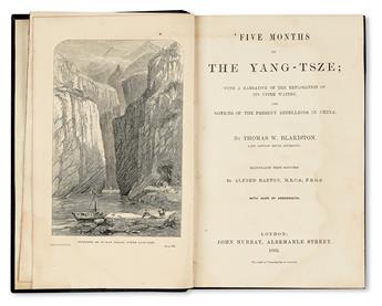 BLAKISTON, THOMAS WRIGHT. Five Months on the Yang-Tsze; with a Narrative of the Exploration of its Upper Waters.  1862